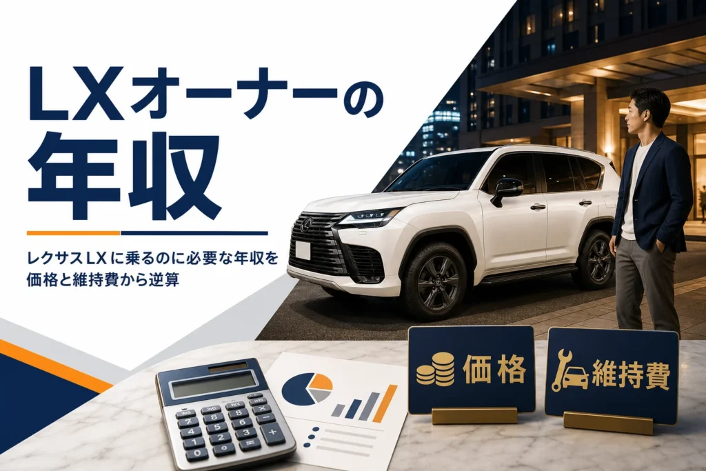 レクサスLXに乗っている人の年収とイメージを解説する記事のアイキャッチ