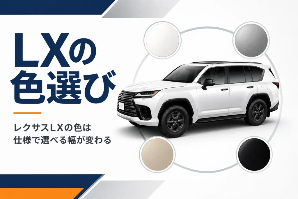 レクサスLXのボディカラーの選び方を示したアイキャッチ