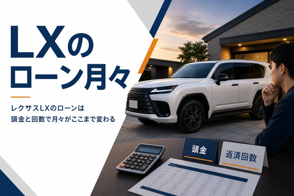 レクサスLXのローンの月々を頭金別に試算する記事のアイキャッチ
