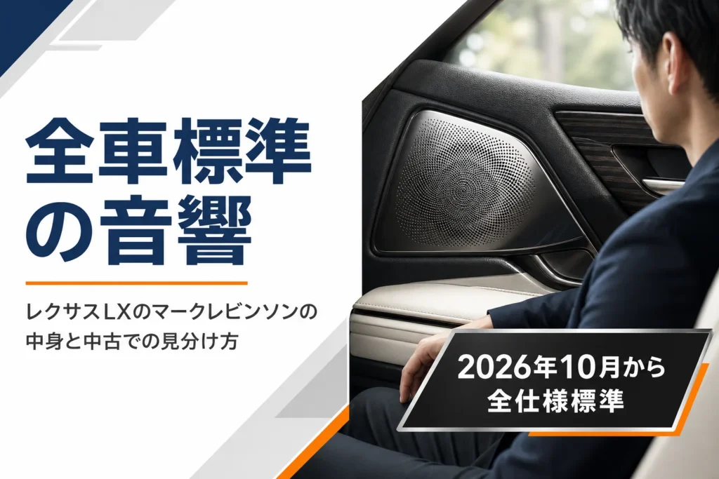 レクサスLXのマークレビンソンを解説する記事のアイキャッチ