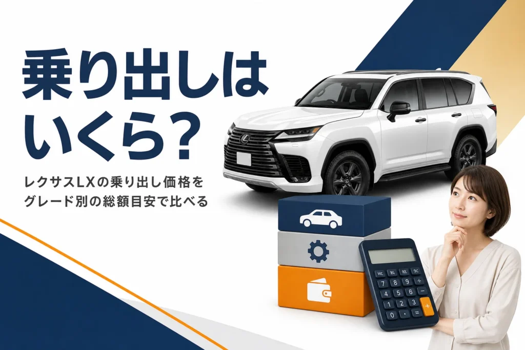 レクサスLXの乗り出し価格をグレード別に試算した記事のアイキャッチ