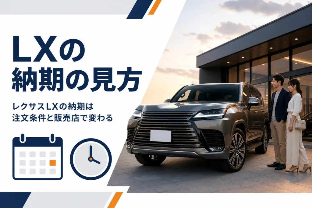 レクサスLXの納期と納車までの流れを解説する記事のアイキャッチ