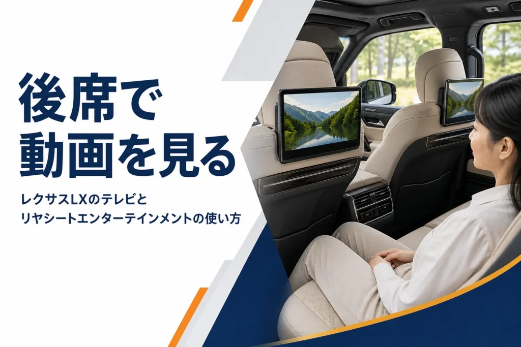 レクサスLXの後席モニターとテレビの見方を解説する記事のアイキャッチ