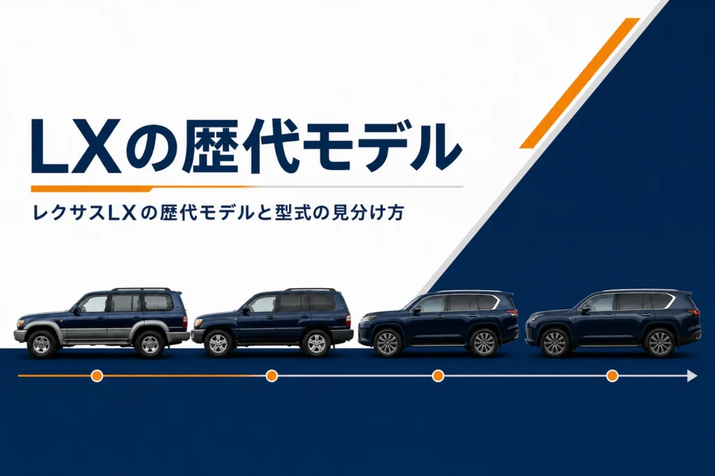 レクサスLXの初代から現行までの歴代モデルを解説する記事のアイキャッチ