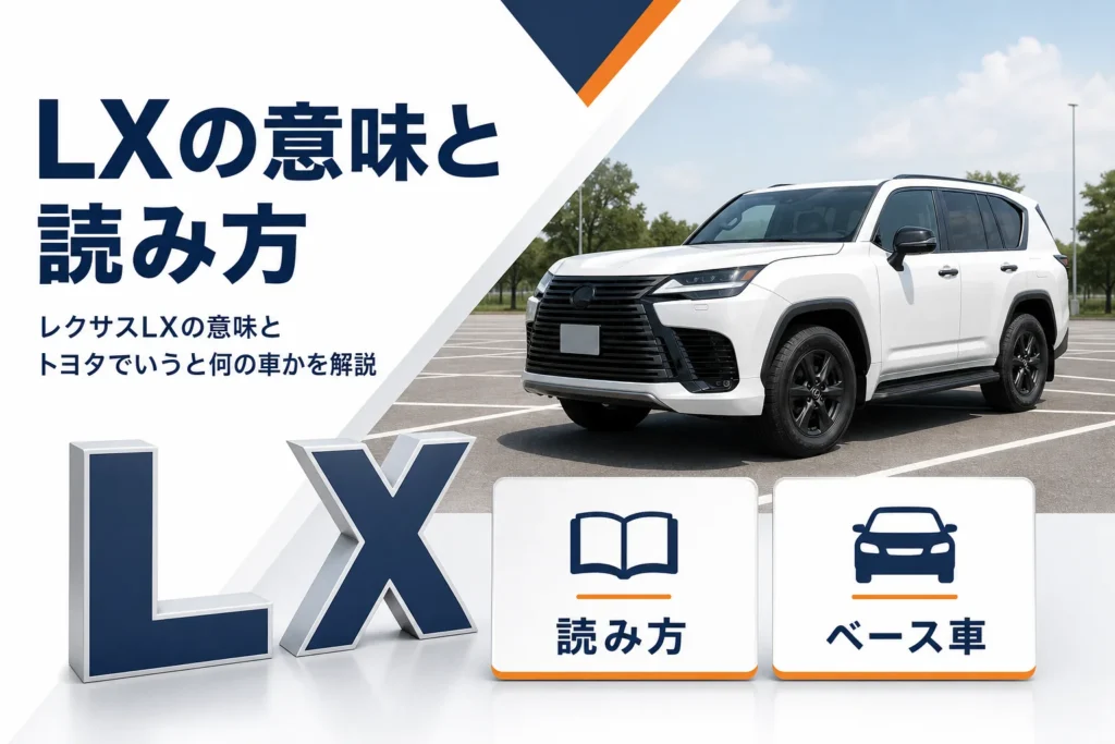 レクサスLXの名前の意味と読み方を解説する記事のアイキャッチ