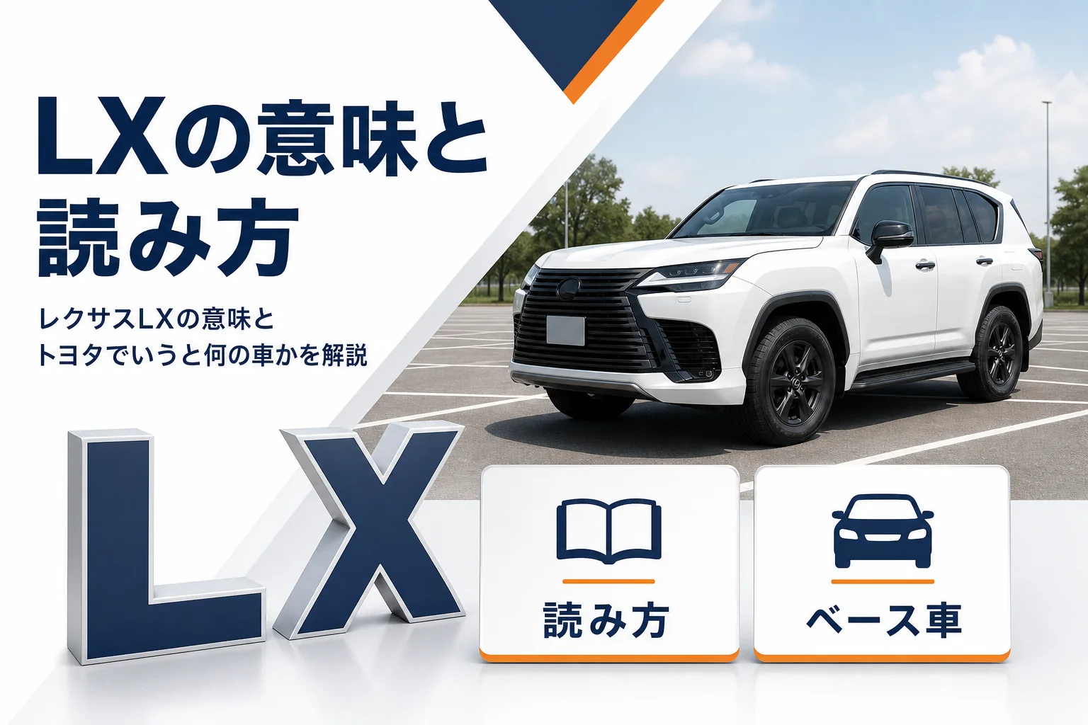 レクサスLXの名前の意味と読み方を解説する記事のアイキャッチ
